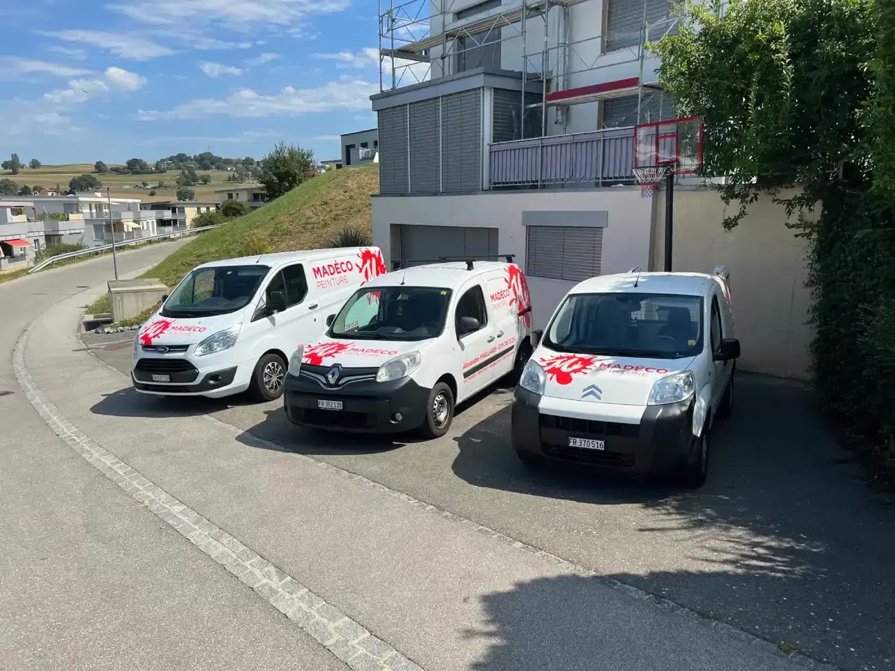 Flotte de véhicules Madéco Peinture