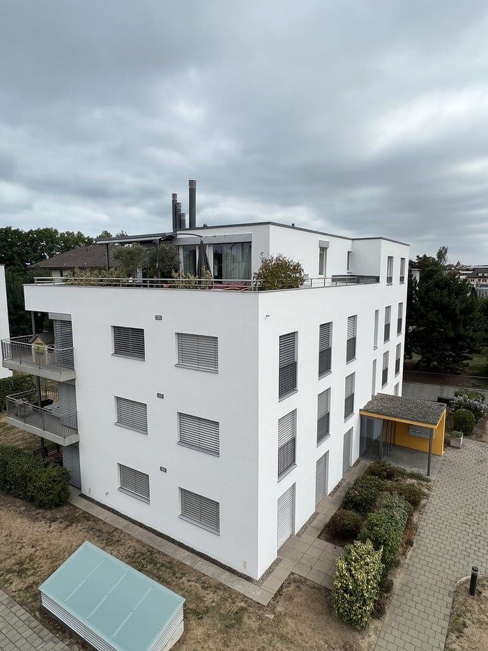 Rénovation de façade par Madéco Peinture dans le canton de Fribourg